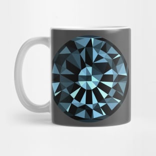 Blue Ice Diamond Geometric circle pattern. Mug